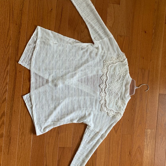 Blu Pepper Crochet Waterfall Cardigan - sz S - Picture 4 of 10